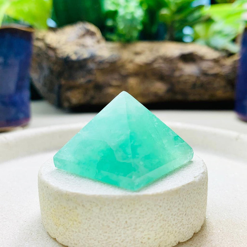 Green Fluorite Pyramid - Small - pyramids