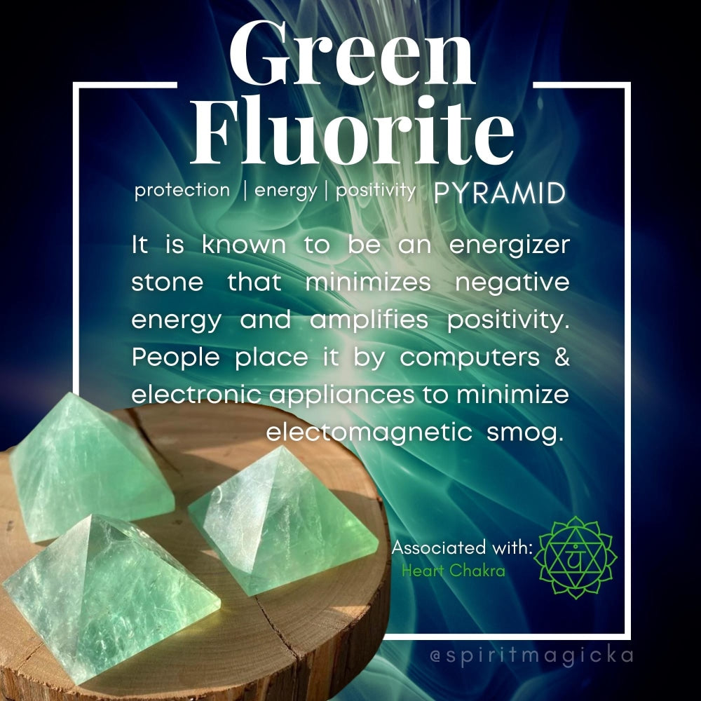 PRIZE WINNER! Green Fluorite Mini-Pyramid – Spirit Magicka
