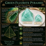 Grønn fluorittpyramide - Middels