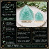 Grønn fluorittpyramide - Middels