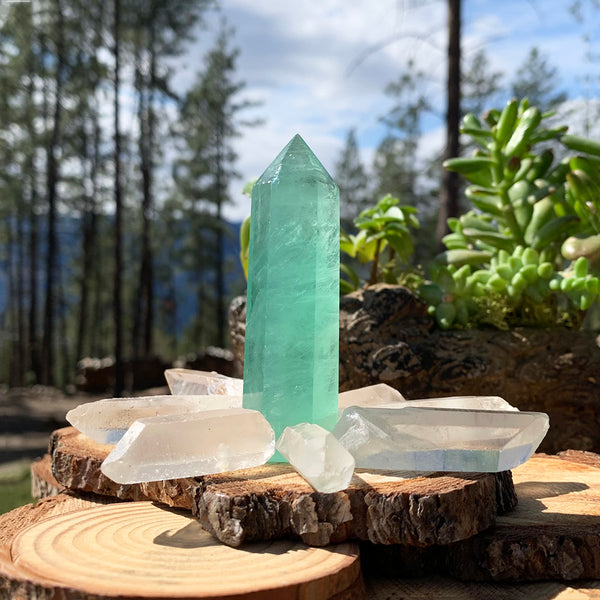 FREE GIVEAWAY! Green Fluorite & 8 PC Quartz Shards