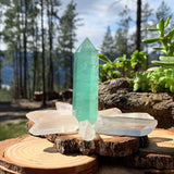 FREE GIVEAWAY! Green Fluorite & Quartz Shards (8 Pieces) - (Just Pay Cost of Shipping)