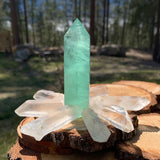 FREE GIVEAWAY! Green Fluorite & Quartz Shards (8 Pieces) - (Just Pay Cost of Shipping)