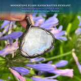Z ARRON DESIGN Serenity Moonstone koperdraad hanger ketting