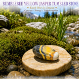 Bumblebee Gelber Jaspis Trommelstein