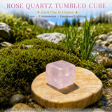 Rosenquarz Trommelwürfel
