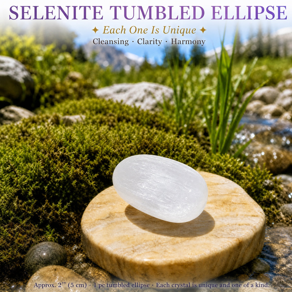Selenit Ellipsensteine