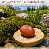 Rød Aventurin tumlet sten