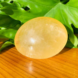 Honey Calcite Palmstone - palmstone