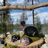 Z ARRON DESIGN Collar con colgante de alambre de cobre con piedra lunar Serenity