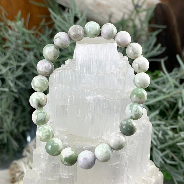 Mala-Jade-Armband mit Samtbeutel