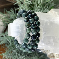 Pulsera Mala Kambaba Jaspe Con Bolsa De Terciopelo