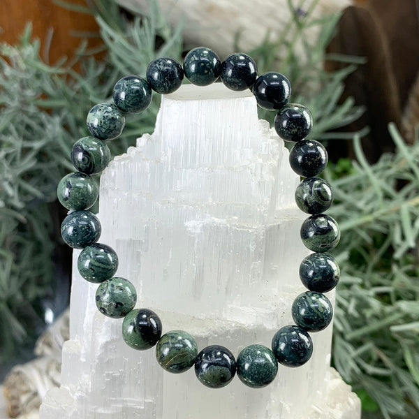 Bracciale Mala Kambaba Jasper con custodia in velluto