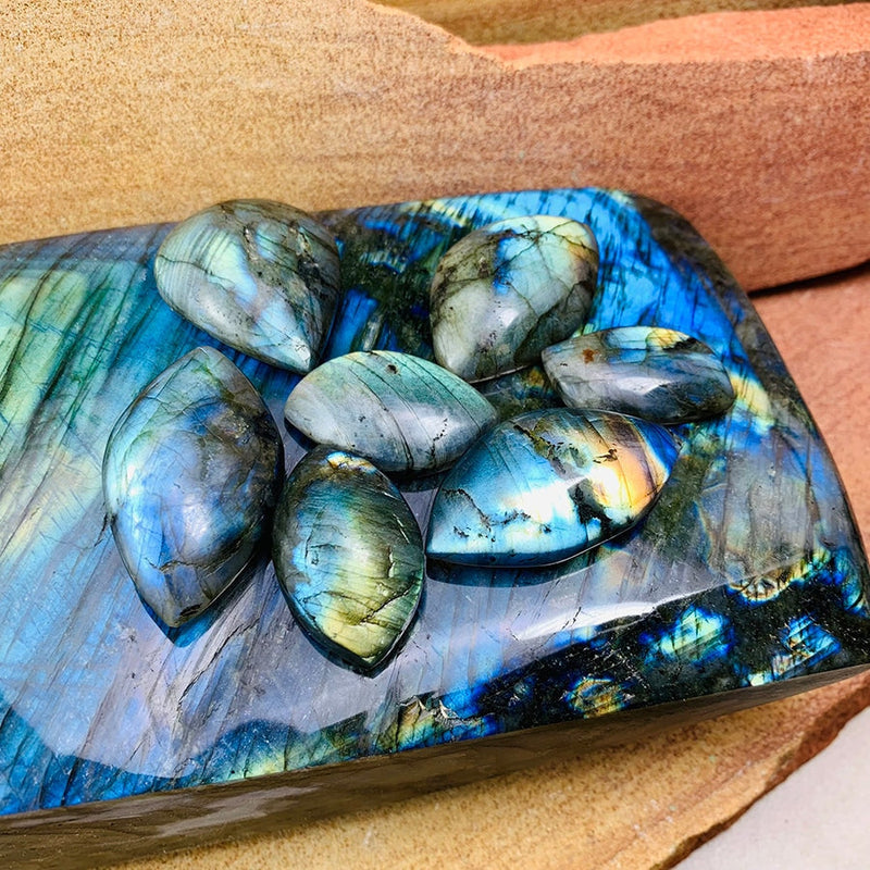 WORKING ON Labradorite Cabs - rawstone