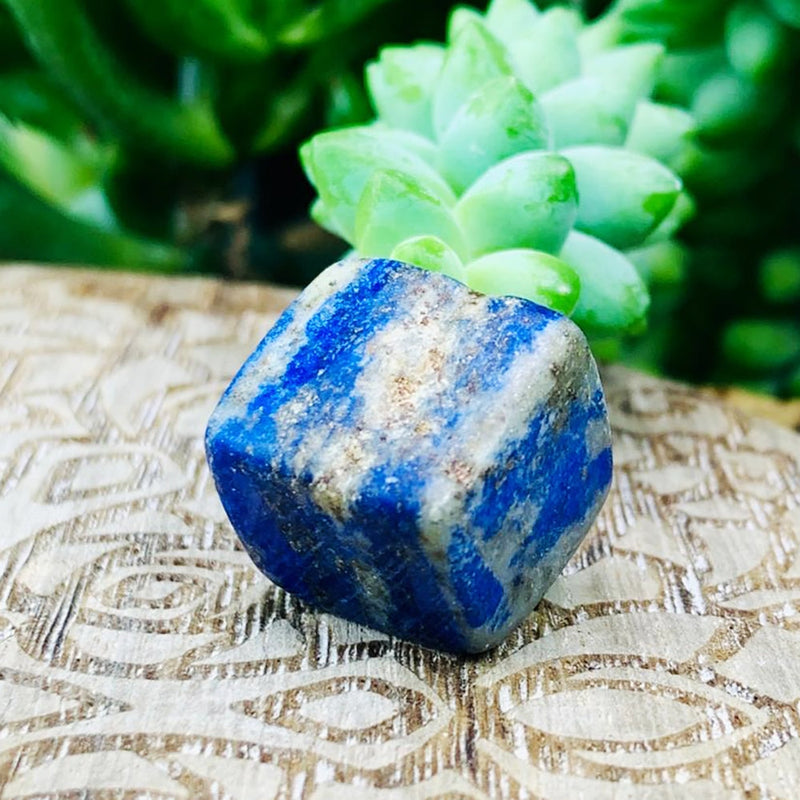 Lapis Lazuli Tumbled Cube - tumbledstone