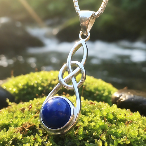 Z ARRON DESIGN Collier avec pendentif en fil de cuivre et pierre de lune Serenity