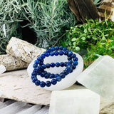 Mala Lapis Lazuli Bracelet With Velvet Pouch