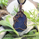 Lapis Lazuli koperdraad hanger ketting