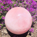 Large Rose Quartz Sphere - sphere