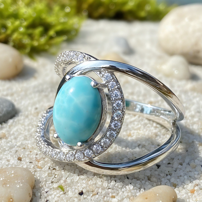 SALE - GEMSTONE JEWELRY EVENT Larimar Radiance Ring