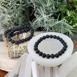 Pulseira Mala Lava Stone com bolsa de veludo