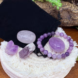 GRATIS GIVEAWAY! Lepidolite Mala Armbånd Unity Pouch Sæt - (Betal blot forsendelsesomkostninger)