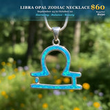 ♎ SUMMER 60% OFF -Libra Opal Zodiac Necklace – September 23 to October 22