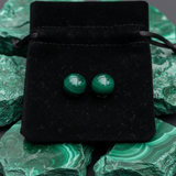Mala Afrikaanse bloedsteenarmband met fluwelen zakje