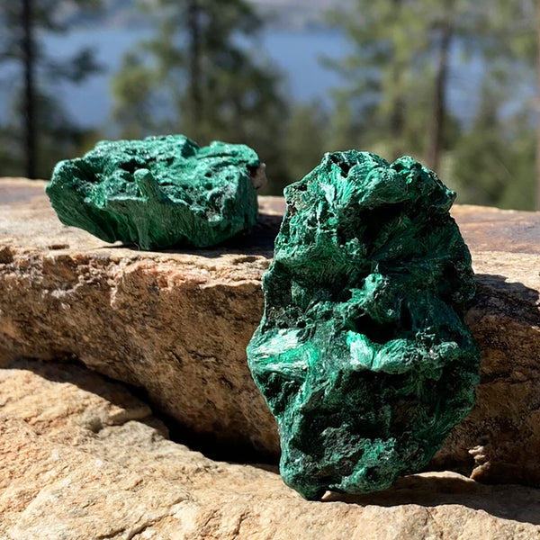 Pietra naturale grezza di malachite