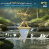 Z ARRON DESIGN Collier avec pendentif en fil de cuivre et pierre de lune Serenity