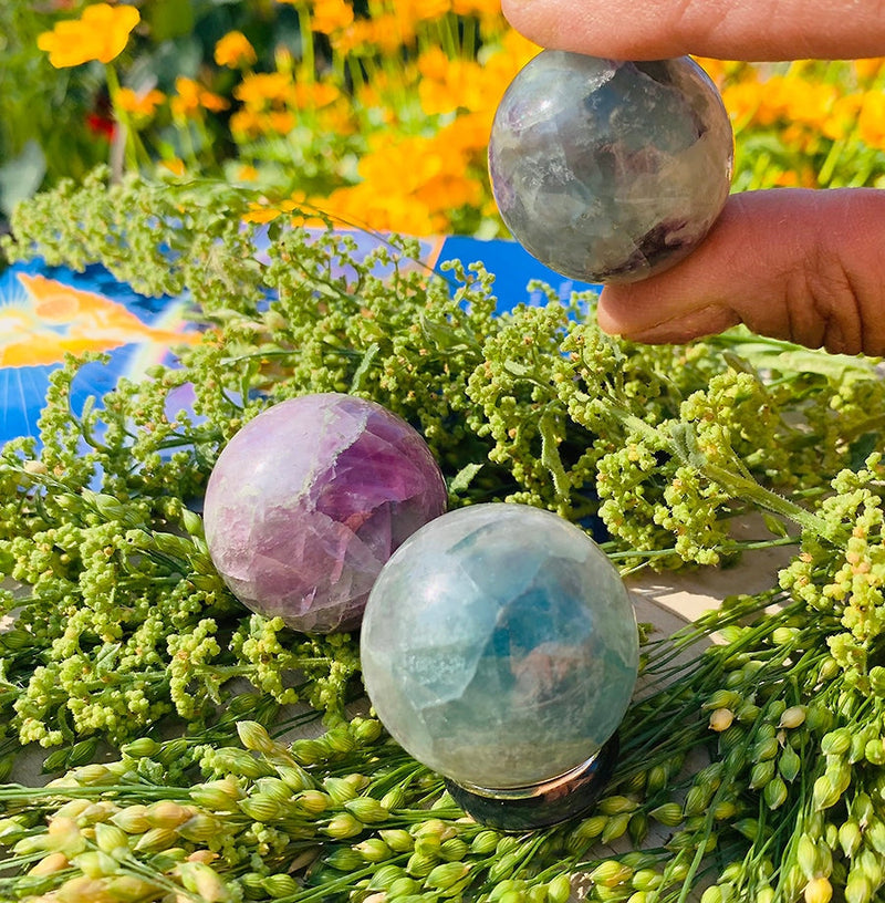 Multicolor Fluorite Mini-Sphere - sphere