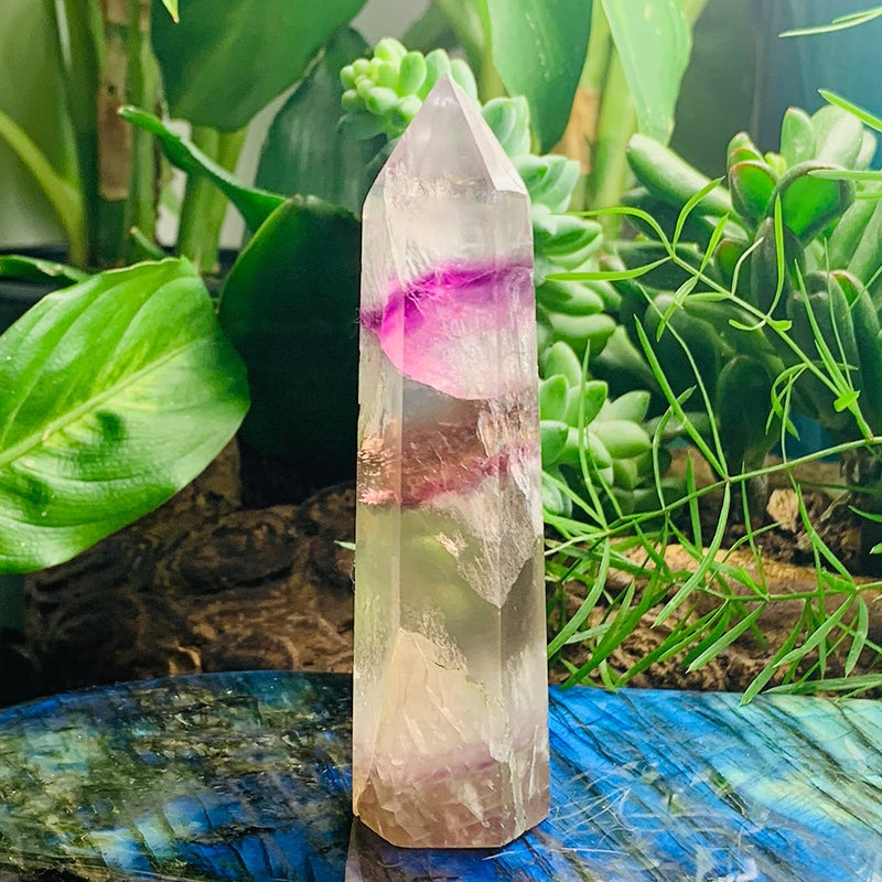 Multicolor Fluorite Point - wand