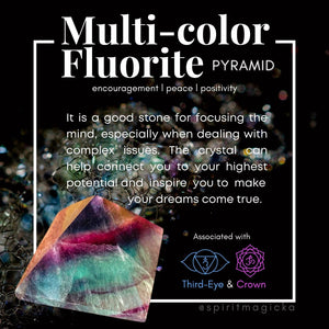 Multicolor Fluorite Pyramid - Small - pyramids