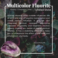 Multicolor Fluorite Tumbled Stone - tumbledstone