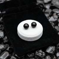 Earrings - Obsidian Studs