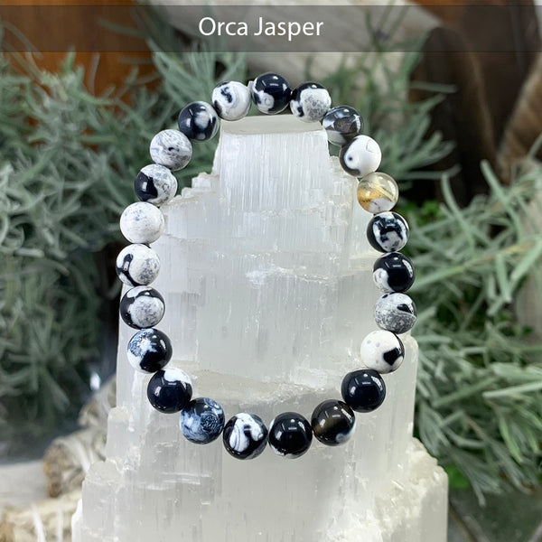 Beskyttelse og innsikt 3-PC Crystal Mala armbåndsett