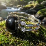 Z ARRON DESIGN Collana con ciondolo in filo di rame Serenity Moonstone