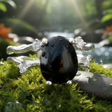 Z ARRON DESIGN Collana con ciondolo in filo di rame Serenity Moonstone