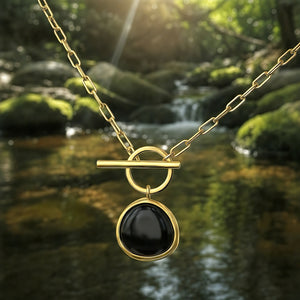 Z ARRON DESIGN Collier avec pendentif en fil de cuivre et pierre de lune Serenity