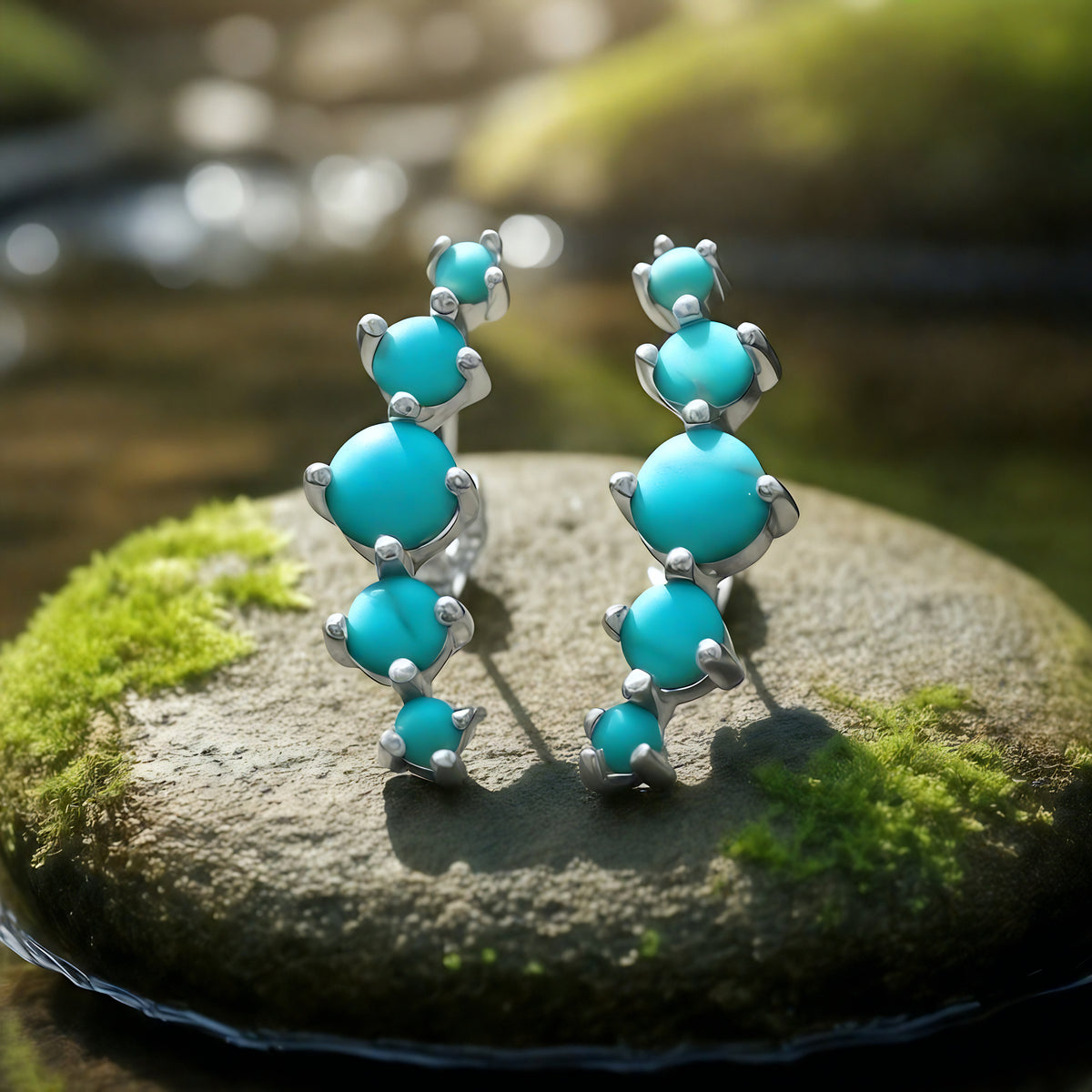 Z ARRON DESIGN Serenity Moonstone kobbertråd anheng halskjede