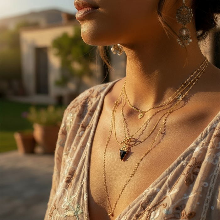 Z ARRON DESIGN Collana con ciondolo in filo di rame Serenity Moonstone