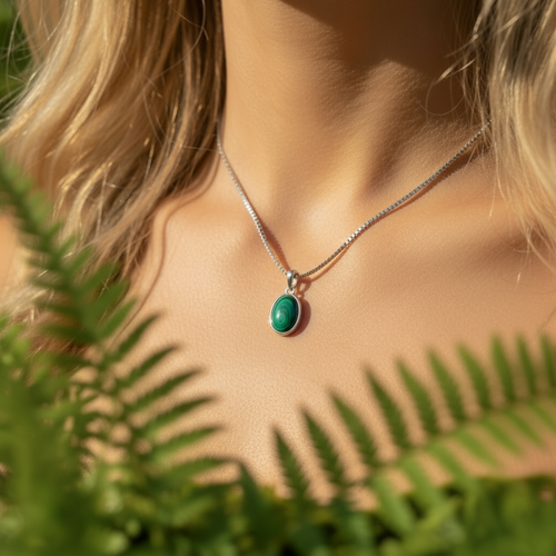 Z ARRON DESIGN Serenity Moonstone kobbertråd anheng halskjede