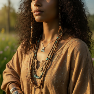 Z ARRON DESIGN Collar con colgante de alambre de cobre con piedra lunar Serenity