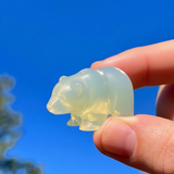 Opalite Peace Bear & Palmstone Set