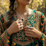 Z ARRON DESIGN Collar con colgante de alambre de cobre con piedra lunar Serenity