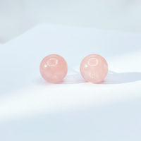 Ohrringe - Rosenquarz-Stecker