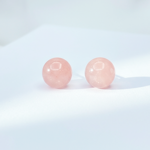 Ohrringe - Rosenquarz-Stecker