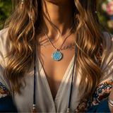 Z ARRON DESIGN Colar com pingente de fio de cobre Serenity Moonstone