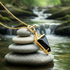 Z ARRON DESIGN Collier avec pendentif en fil de cuivre et pierre de lune Serenity