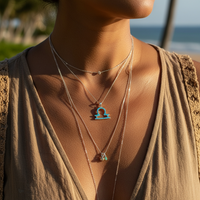 Z ARRON DESIGN Collier avec pendentif en fil de cuivre et pierre de lune Serenity
